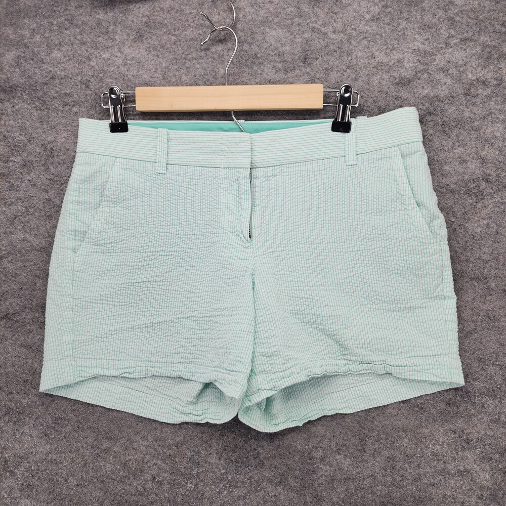 J Crew Shorts Womens 6 Blue Striped Chino